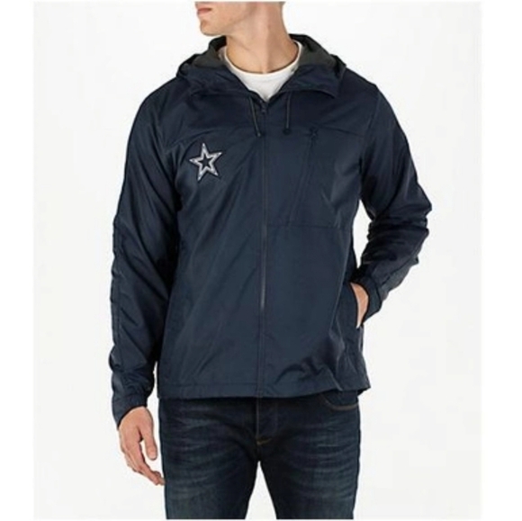 Nike Dallas Cowboys NFL Zip Winger Jacket Navy - Medium - Picture 1 of 8